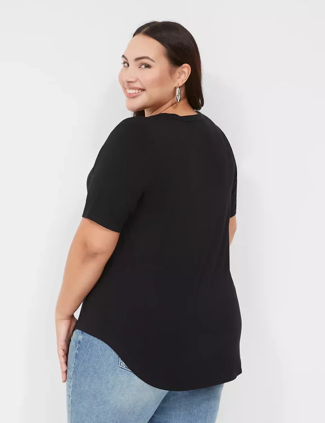 Curved-Hem Perfect Sleeve Tee - Image 2