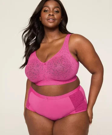 Cotton Unlined No-Wire Bra with Lace