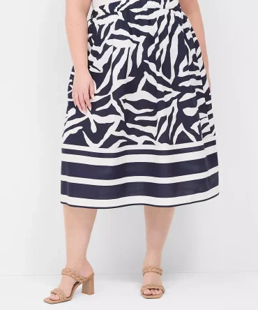 Printed Midi Skirt