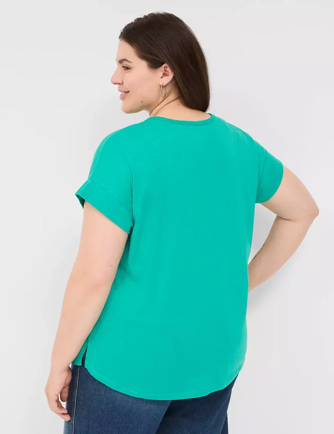 Easy Roll-Sleeve Tee - Image 2