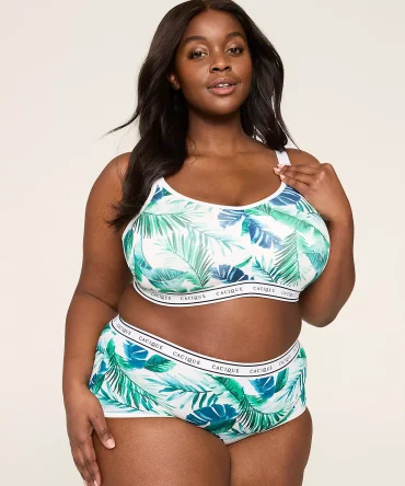 Cotton Scoop-Neck Lightly Lined No-Wire Bra