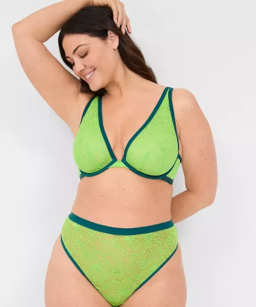 Lace Unlined High Apex Bra