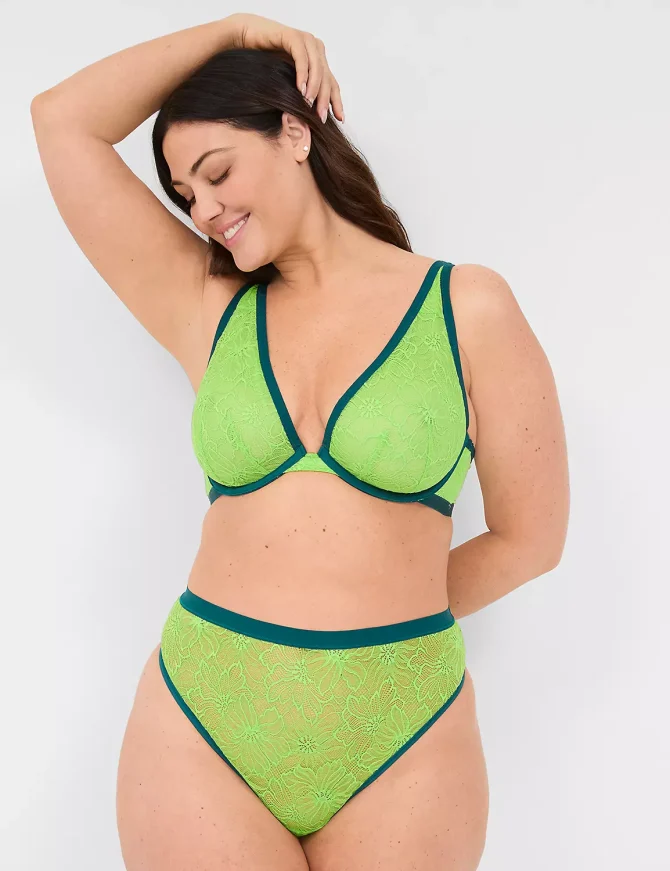 Lace Unlined High Apex Bra