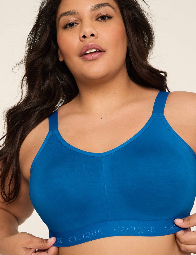 Cotton Scoop-Neck Unlined No-Wire Bra