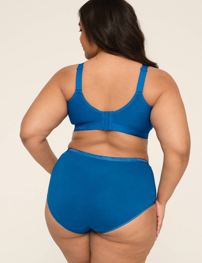 Cotton Scoop-Neck Unlined No-Wire Bra - Image 2