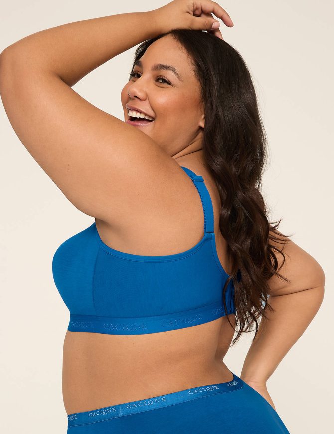 Cotton Scoop-Neck Unlined No-Wire Bra - Image 3