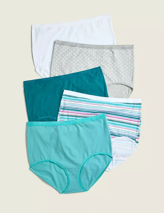 Cotton High-Waist Brief Panty - 5-Pack - Image 5