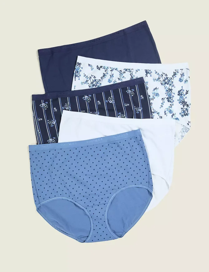 Cotton High-Waist Brief Panty - 5-Pack - Image 6