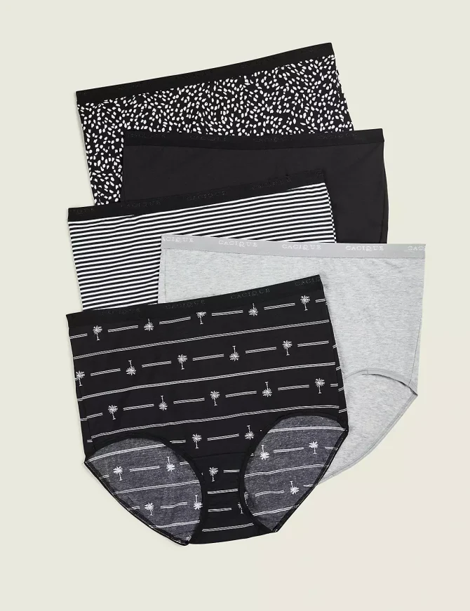 Cotton High-Waist Brief Panty - 5-Pack - Image 2