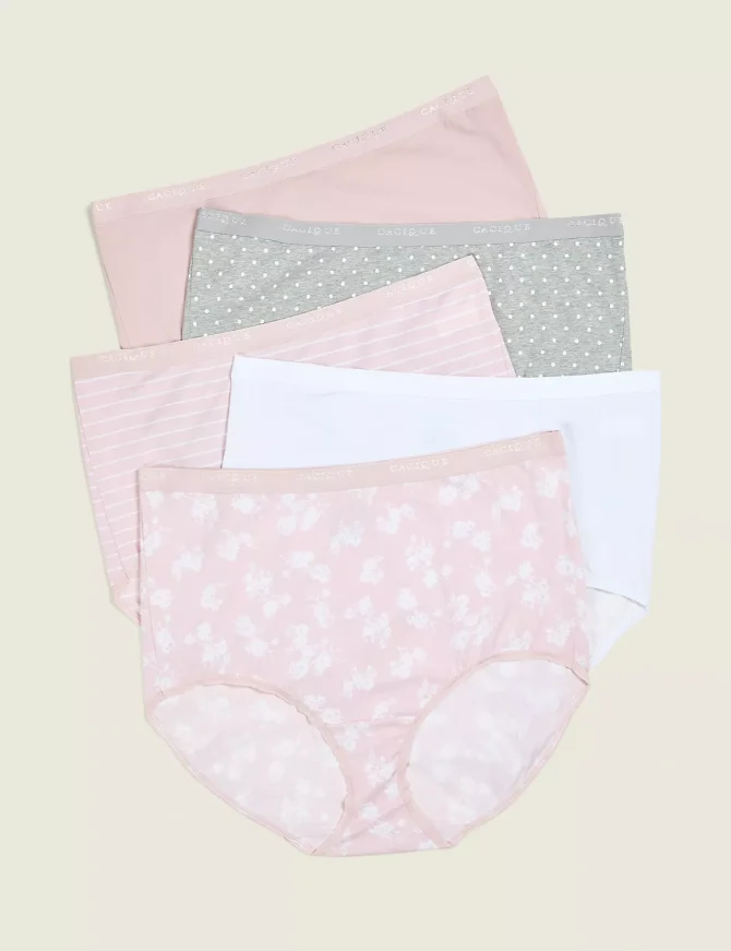 Cotton High-Waist Brief Panty - 5-Pack - Image 7