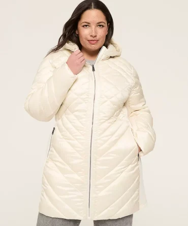Midi Neoprene-Panel Puffer