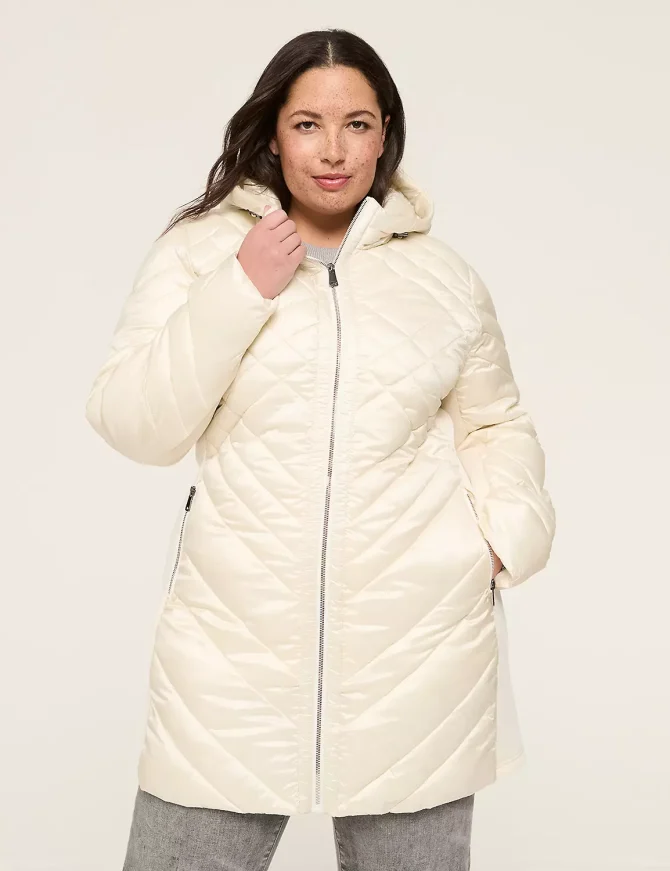 Midi Neoprene-Panel Puffer