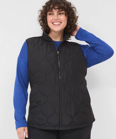 LIVI Quilted Knit Mixed Vest
