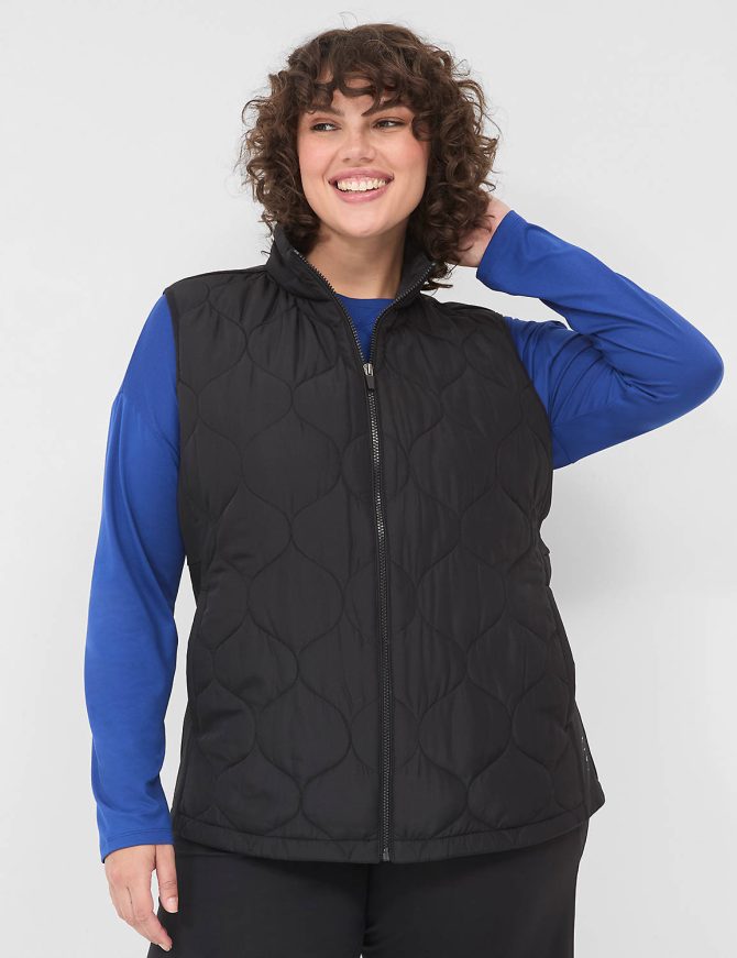 LIVI Quilted Knit Mixed Vest