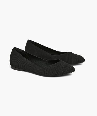 Dream Cloud Pointed Toe Knit Ballet Flat