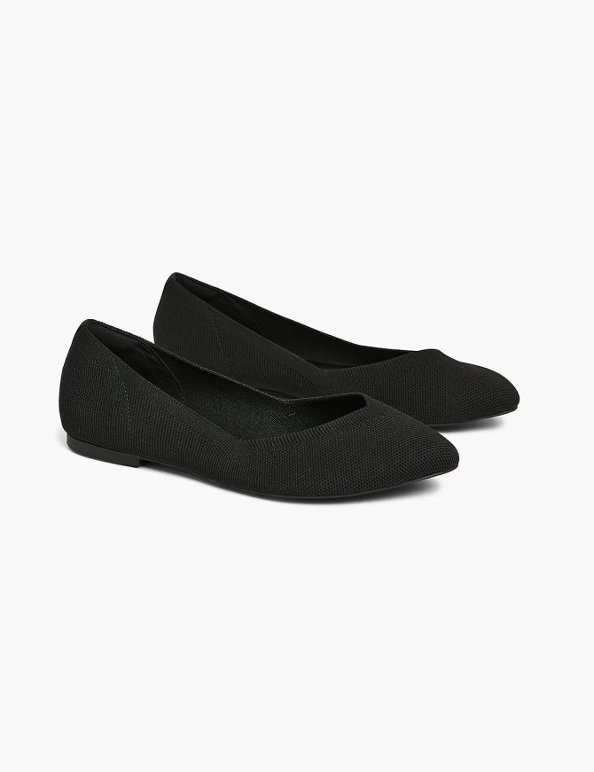 Dream Cloud Pointed Toe Knit Ballet Flat - Image 5
