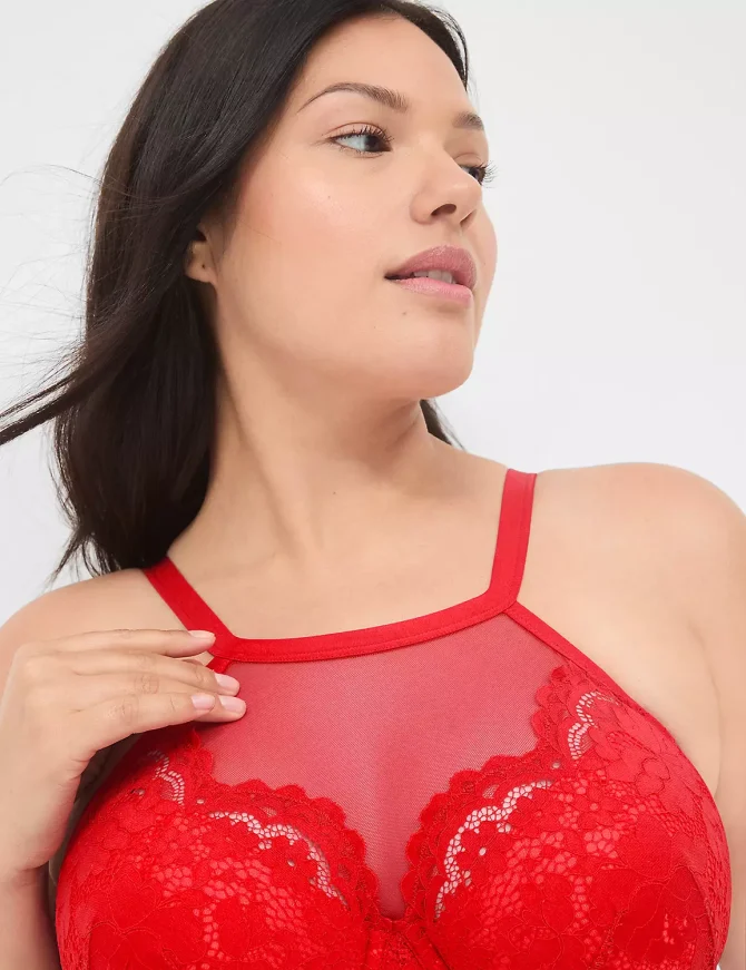 High-Neck Lightly Lined Balconette Bra - Image 3
