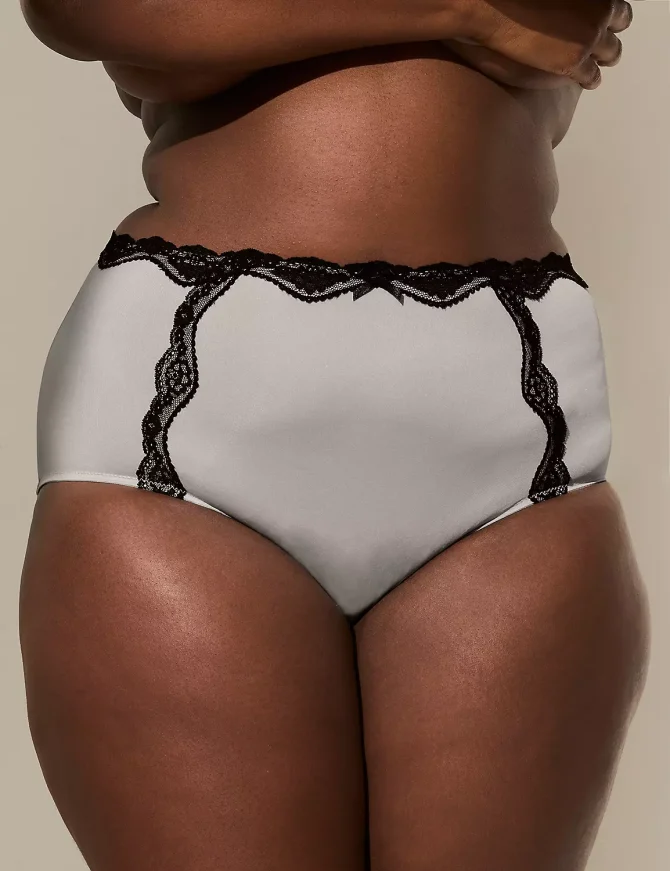 Lace-Trim Full Brief Panty - Image 2