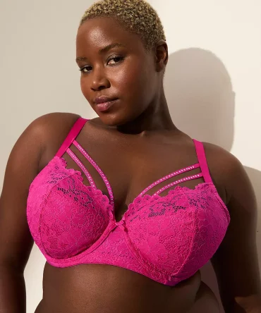 Embellished-Trim French Balconette Bra