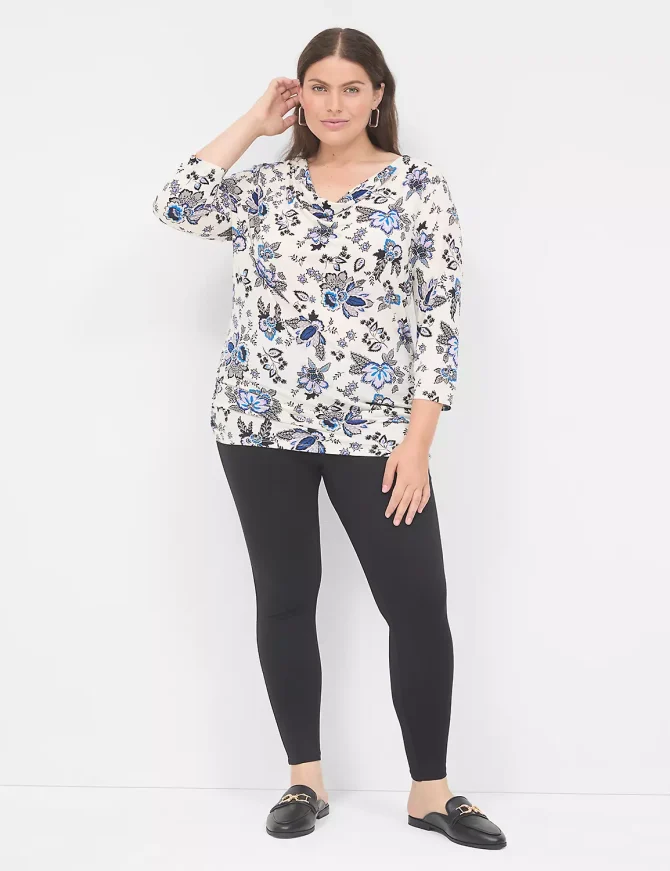 Cowlneck Shirred-Side Top - Image 3