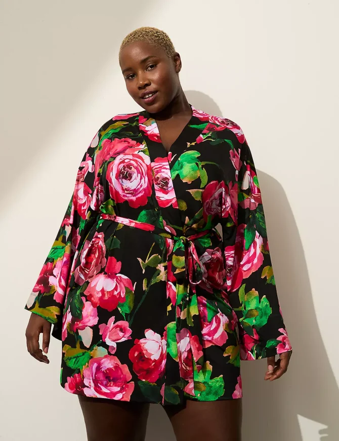 Printed Microfiber Robe - Image 4