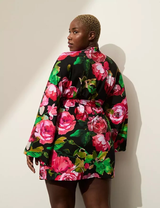 Printed Microfiber Robe - Image 5