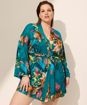 Printed Microfiber Robe