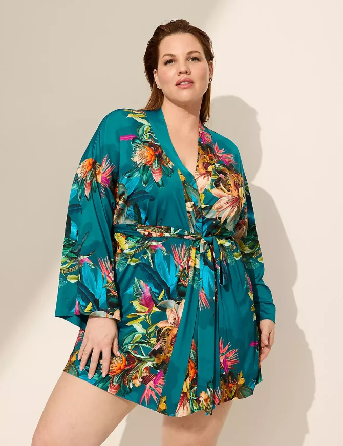 Printed Microfiber Robe