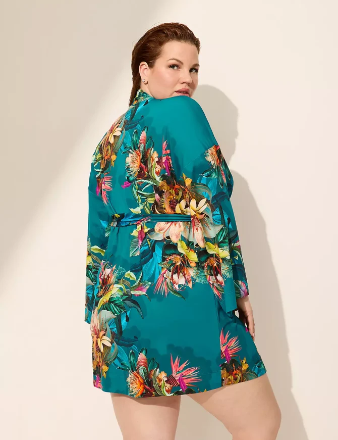 Printed Microfiber Robe - Image 2