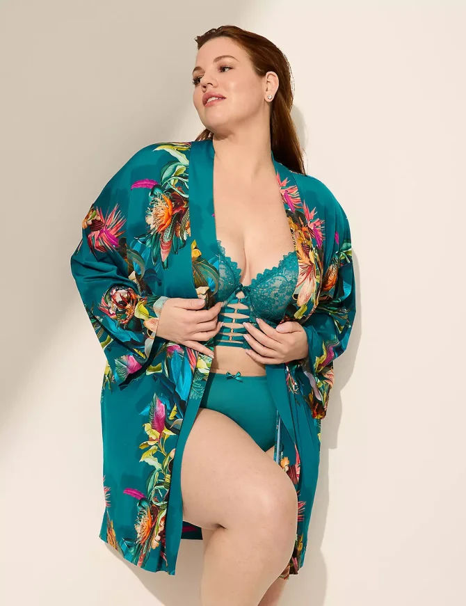Printed Microfiber Robe - Image 3