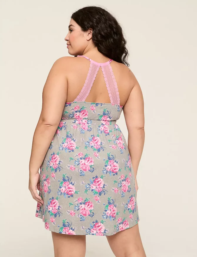 Comfy Cotton Lace-Trim Chemise - Image 2