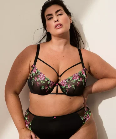 Embroidered Unlined Balconette Bra