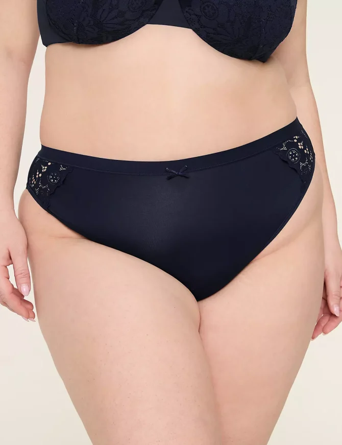 No-Show French Cut Brief Panty with Lace - Image 3