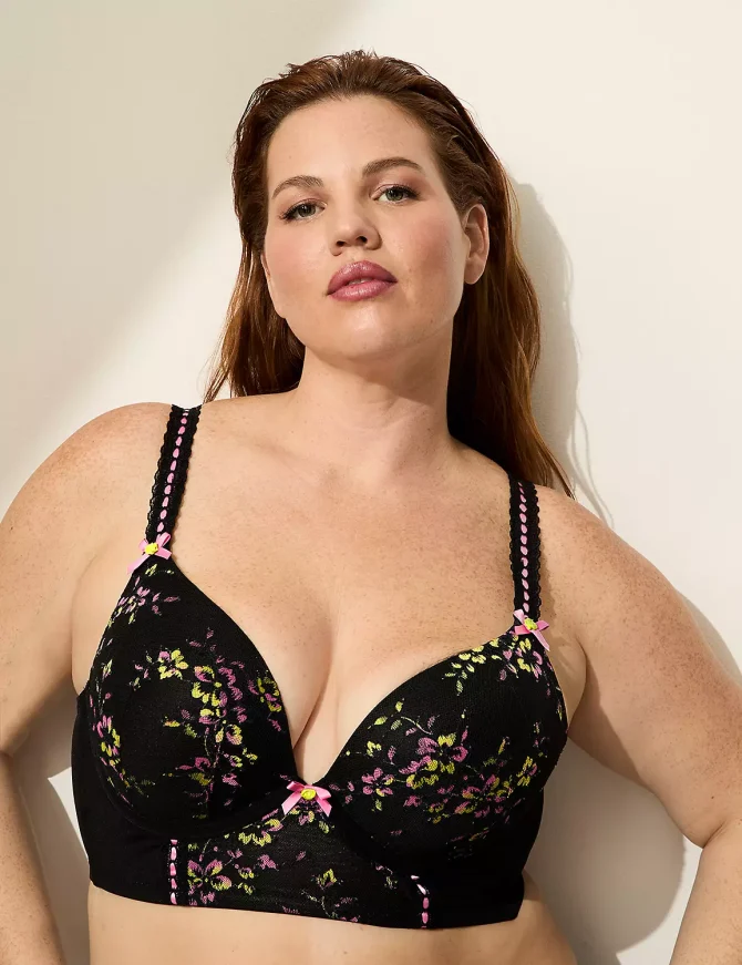 Ribbon-Slot Boost Plunge Bra - Image 2