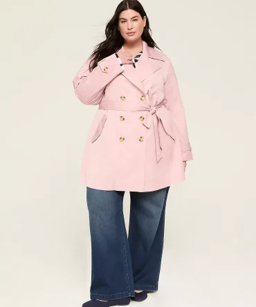 Pink Lightweight Trench Coat