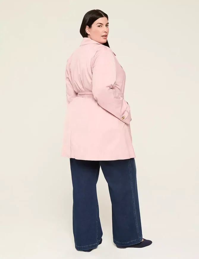 Pink Lightweight Trench Coat - Image 2