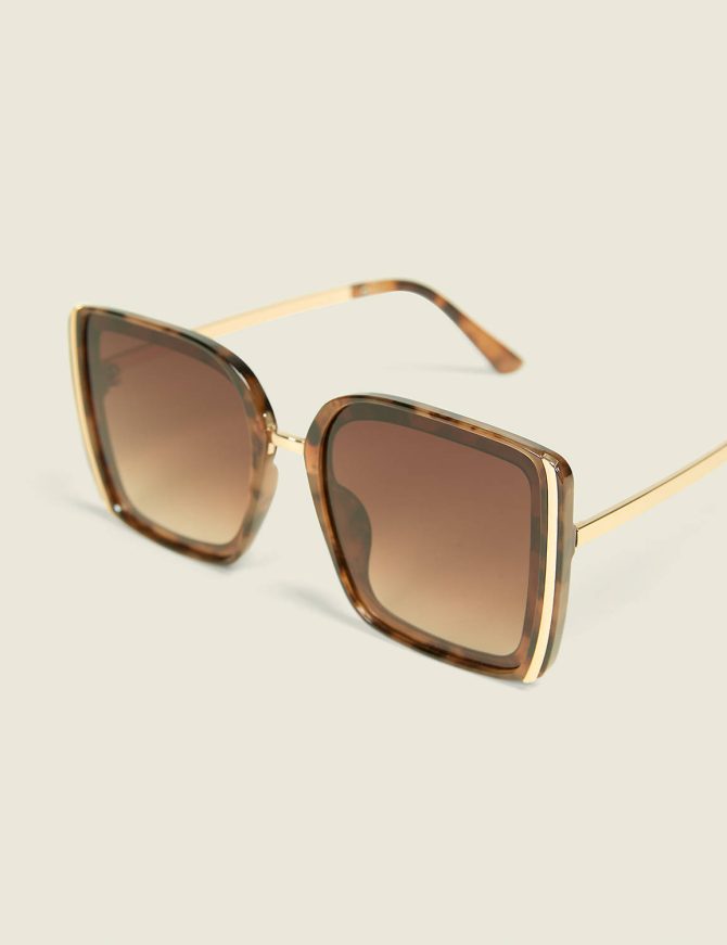Goldtone Side-Detail Cateye Sunglasses - Image 2