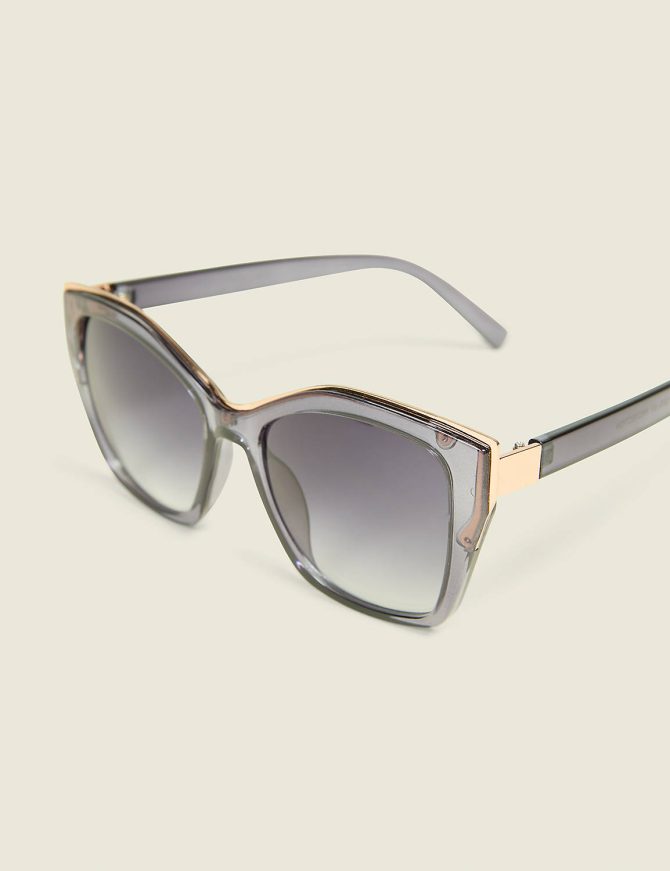Goldtone Cateye Sunglasses