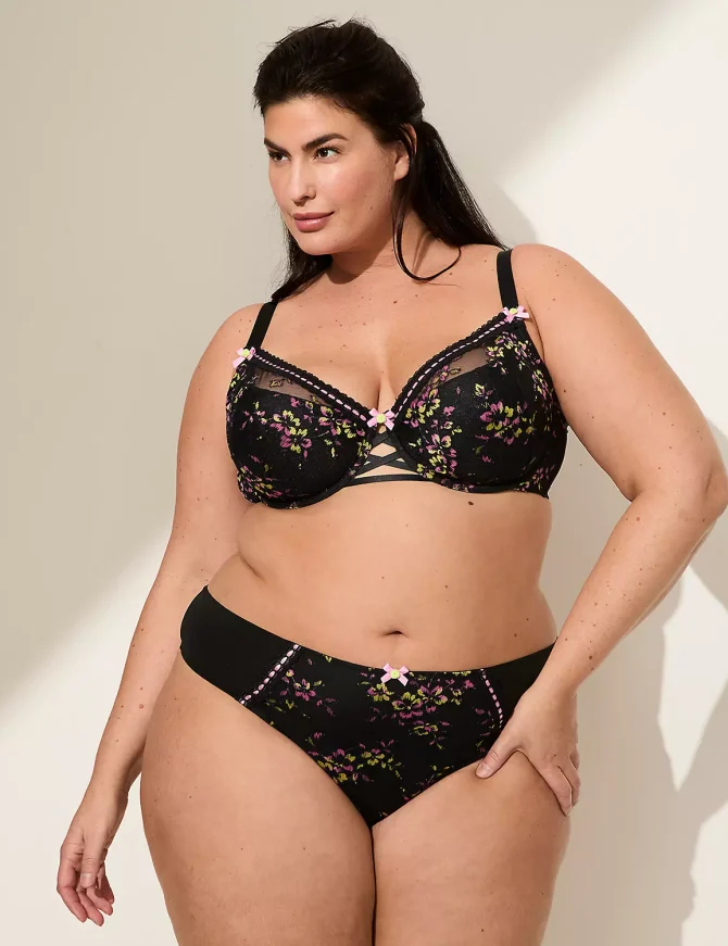 Ribbon-Slot French Balconette Bra - Image 4