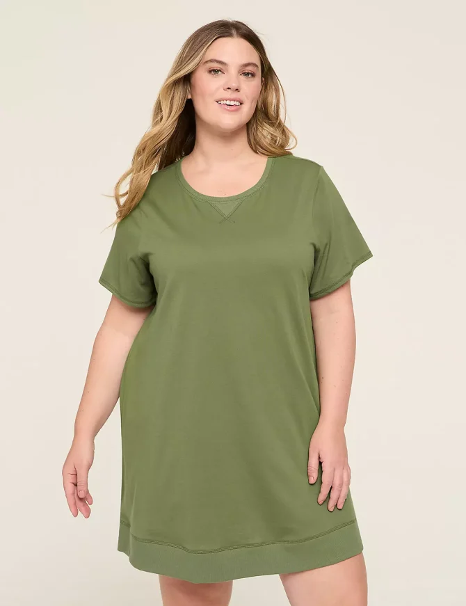 Comfy Cotton Rib-Trim Sleepshirt - Image 7