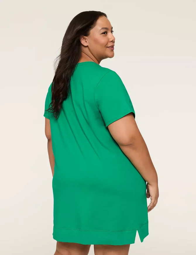 Comfy Cotton Rib-Trim Sleepshirt - Image 2