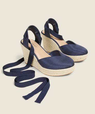 Dream Cloud Ankle-Tie Espadrille Wedge