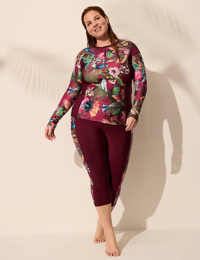 Quarter Zip Long-Sleeve Swim Rash Guard - Image 3