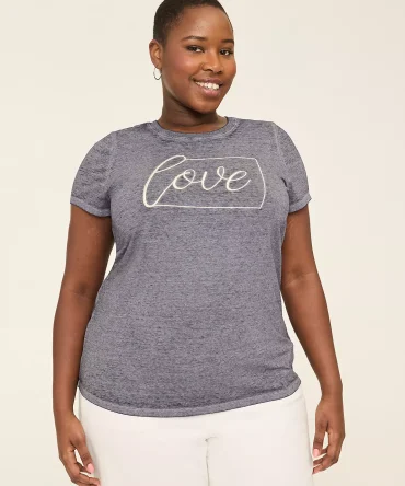 Embroidered Love Graphic Tee