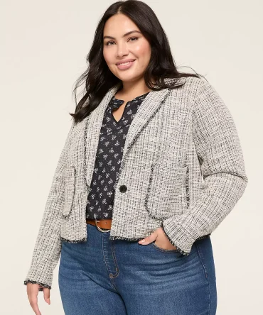 Knit Tweed Short Jacket