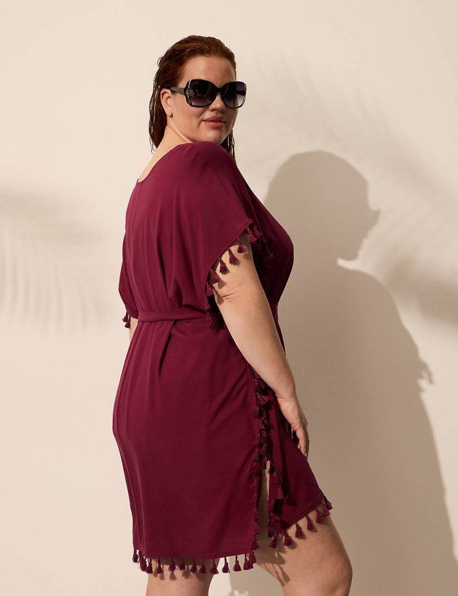 Woven Dolman Tassel Cover-Up - Image 2