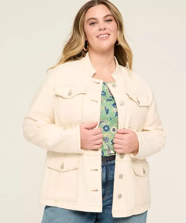 Stretchy Dobby Utility Jacket