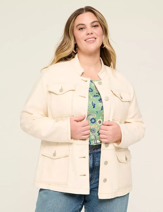 Stretchy Dobby Utility Jacket
