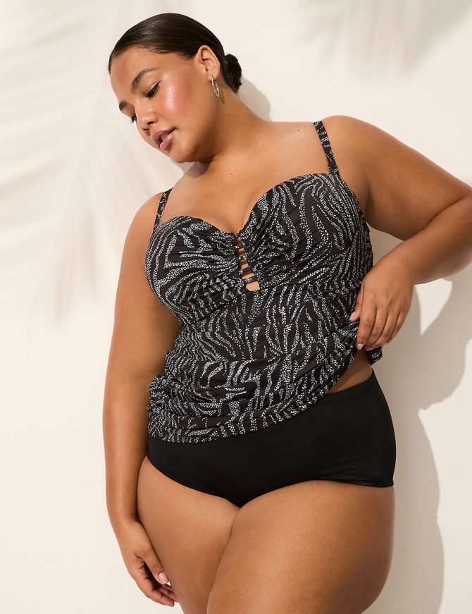 Underwire Balconette Strappy Tankini Top - Image 5