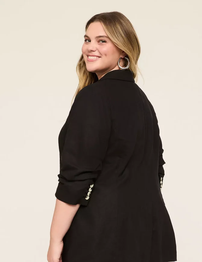 Linen 3/4-Sleeve Jacket - Image 6